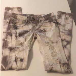 Machine White/Gray Skinny Jean Size 0